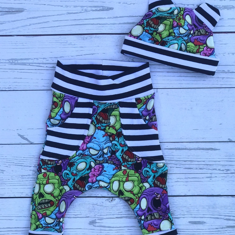 Infant harem pants and hat